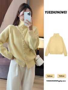 YUEZHONGWEI | High Neck Thickened Loose Leisure Style Sweater Jacket