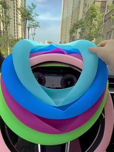 Universal Car Steering Wheel Cover Silicone Glove Cover Texture Soft Multi Color Auto Decoration DIY Covers Accessories