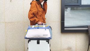 Large Capacity Travel Bag Sports Bag Oxford Fabric Waterproof And Scratch Resistant Folding Bag Travel Bag Luggage Storage Bag