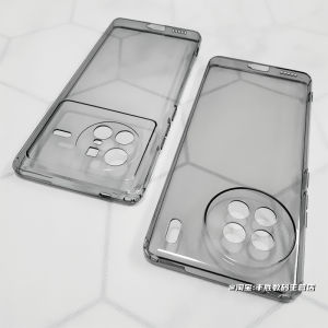 Vivox80 Phone Case X90pro + Semi-Transparent Black Transparent Protective Case Silicone X90s Lens All-Inclusive Arc Border Drop Soft Case TPU TPU Case Ultra-Thin Men and Women New Arrival