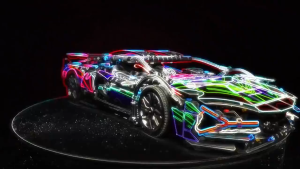 Building Block Sport Car Remote Control LED CYBERPUNK LAM