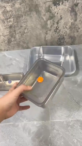 Food Storange Stainless Steel Containers with Airtight Lid Space-saving Stackable Lunch Boxes Prep Meal Boxes Keimav