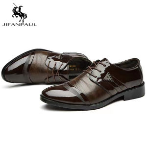 JIFANPAUL | Men Wedding Dress Shoes Business Casual Pointed Toe Trendy Large Size