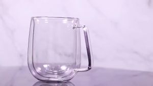 150-350ml Heat Resistant High Borosilicate Glass Mug Double Wall Glass Coffee Cup with Handle Milk Water Cup Clear Cups Gift