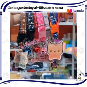 kalung kucing nama custom / kalung kucing custom nama akrilik / liontin custom nama akrilik