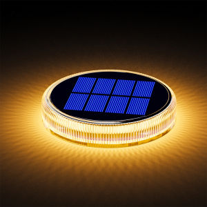 Outdoor Solar Deck Lights Waterproof LED Dock Lighting IP68 Auto On/Off for Driveway Step Sidewalk Stair Garden Floor Lamp