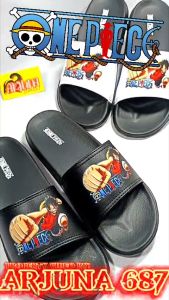 Sandal Selop Karakter One Piece Luffy Bahan Karet Empuk Ringan