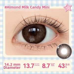 Large Eye Effect Cute Small Diameter Natural Brown Daily Disposable Colored Contact Lenses 10pcs