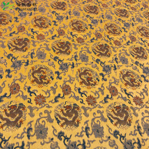 High-End Handmade Dragon Pattern Silk Satin Fabric for Cheongsam Hanfu Traditional Chinese Costume High Quality Home Textile
