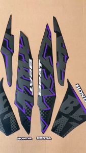 Striping Stiker Honda Beat Street 2024 2025 Full Hitam Ungu List Motor Standar Fullset