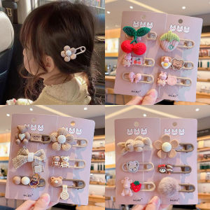 Cute Bear Hair Clips Children Girls Front Bangs Hair Accessories Korean Style Hairpins Toddler Kids Headwear Hair Decorations