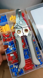 Kìm Tuốt Dây Điện Đa Năng 9 trong 1 - Kiềm Cắt Bấm Cos Tách Vỏ Xoắn Dây - Cho Thợ Điện Thép Không Gỉ Kèm Gọt Vỏ Dây - - Kim Khí AZ