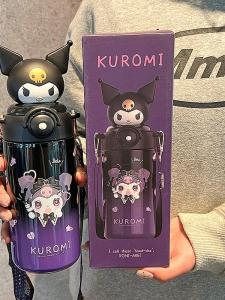 Sanrio Hello Kitty Insulated Stainless Steel Straw Cup High Aesthetic Value Cute Cartoon Design Womens Water Bottle Kids Tumbler