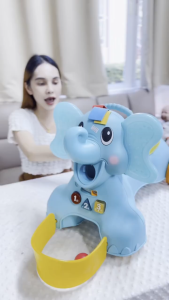 Infantino : 3 IN 1 SET WALK & RIDE ELEPHANT - เก้าอี้ม้านั่งรถเข็นหัดเดิน (ช้าง)