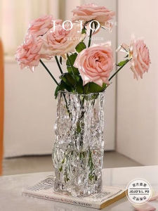 Transparent Glass Flower Vase JOJOs L. PD.meal. Luxury Minimalist Modern Style for Fresh Flower Arrangement Home Decor