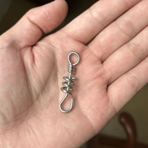 5-10pcs Fishing Lure Connector Stainless Steel Sea Fishing Heavy Fishing Hooks Quick Snap Pin Fishing Tackle Accessories