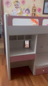 [ Freeship HCM] [ Trả góp 0%] [Có ảnh và video thực tế] Giường tầng thông minh Ohaha có tủ áo và bàn học - GTTM025