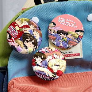 Anime Ouran High School Host Club Anime Button Pin Handmade Brooch for Clothes Cartoon Badge Backpack Decoration Jewelry