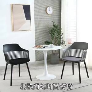 MOLORE | Creatively Designed Hollow Back Modern Minimalist Outdoor Plastic Dining Chair