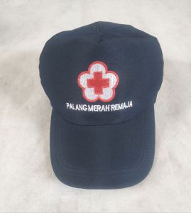 TOPI PMR BORDIR / PALANG MERAH REMAJA