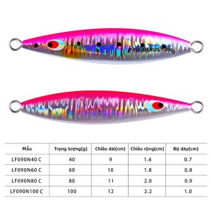 PROBEROS Kim Loại Jig Thìa Cứng Dụ Cho Câu Cá Bass 30G-100G Mồi Nhân Tạo Cho Bờ Biển Chậm Jigging Đại Dương Bãi Biển Sông Câu Cá