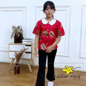 atasan batik anak laki laki perempuan batik couple anak blus anak perempuan hem kemeja batik anak laki laki