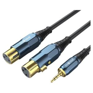 Choseal | 3.5mm to Dual XLR Female XLR Male Audio Cable 1 to 2 3-Pin XLR