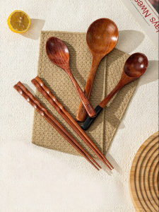CAROTE | Portable Wooden Chopsticks and Long-handled Spoon Set