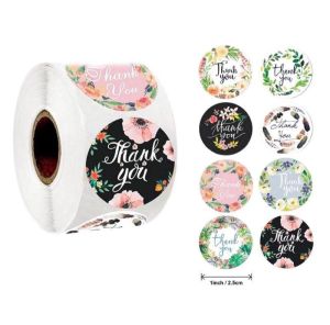 Sticker Thank You Roll Isi 500 Pcs Self Adhesive Seal Label Roll Sticker Thank You 2.5Cm