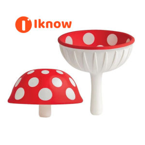 I know Mushroom - Foldable Kitchen Funnel - Small Funnel with Wide Mouth for Jars Canning & Bottle Liquid Transfer - Silicone 100% Food Safe BPA Free Dishwasher Safe