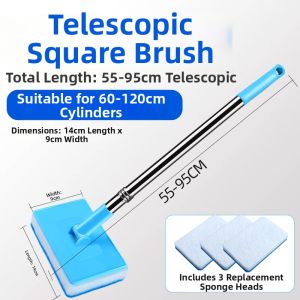 YOULE | No-Dead-Corner Glass Cleaning Tool For Aquarium Algae Removal
