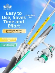 HANDING | Beginner Friendly Distant Cast Carbon Telescopic Fishing Rod Spinning Reel Set