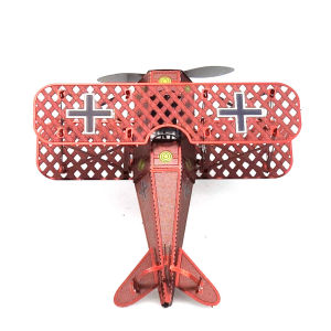 Aipin All-Metal Stainless Steel DIY Assemble Model 3D Mini 3D Puzzle Model Fork Twin-Wing Fighter