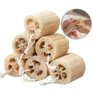 Natural Loofah Exfoliating Sponge Bath Body Scrub Loofah Brushes Multipurpose Bathing Massage Pot Bowl Scrubber Clean Tool