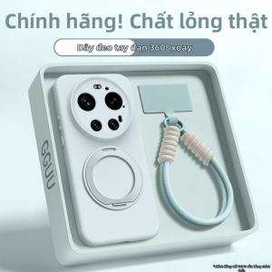 GGUU | Ốp Lưng Điện Thoại Silicone Độc Đáo Màu Vàng có Dây Đeo