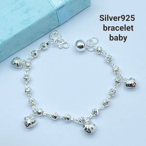 （AB758BB)Ready stock**Original 925 silver bracelet  for kids(Gelang tangan untuk bayi/budak)