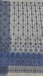 Luxury African Lace Fabric 2026 High Quality Sequins Beads Lace Fabrics For Nigerian Wedding French Tulle Lace Fabric