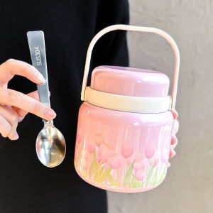 ถ้วยอบแห้งถ้วยอบแห้ง316สแตนเลสสตีลกล่องอาหารสูญญากาศสองชั้นกาต้มน้ำเก็บความร้อนสำหรับต้มโจ๊กอเนกประสงค์สำหรับนักเรียนออฟฟิศ