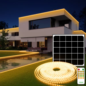 intelamp | Intelamp 10M 800 Đèn LED Đèn Dải Năng Lượng Mặt Trời Ngoài Trời Chống Nước Độ Sáng Cao Chiếu Sáng Sân Vườn Tuổi Thọ Pin 6000mAh