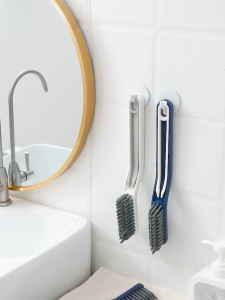 PaulWeekend ช่องว่างอเนกประสงค์รูปตัววีแปรงทำความสะอาดสำหรับห้องน้ำและห้องครัว