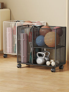 QINQI | Multilevel Mobile Storage Rack for Yoga Mats and Foam Rollers