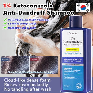 Kormesic Anti-Dandinulf Shuampoo with 1% Ketoconazole For Oily Scalp Scalp Treatment Sulfate Free With Ketoconazole & Tea Tree Anti-Dandinulf Shuampoo Deep Clean For Itchy Scalp Controls Dandruff Redness And Fungus Prevent Hair Loss Shuampoo 265g