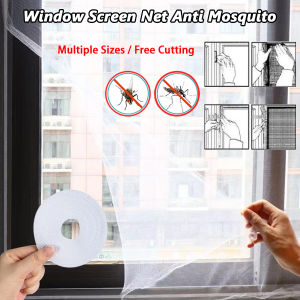 Anti Mosquito Net DIY Removable Large Window Screen Insect Window Net Insect Fly Bug Mosquito Moth Door Netting Window Screen Net Mosquito Screening Net With Magic Velcro