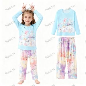 ชุดนอนเด็กผู้หญิงแบบเย็บติดกัน ชุดนอนเด็กแขนยาว 2 ชิ้น ชุดนอนเด็กผู้ชาย ชุดนอนเด็กดิสนีย์ ชุดเสื้อผ้าเด็ก ของขวัญคริสต์มาส