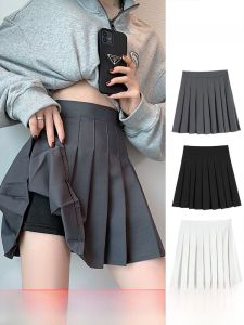 Gray High Waist Pleated Skirt: A Stylish Choice for Women
