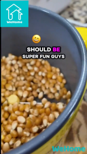 WeHome Popcorn Maker Machine with Free Popcorn Corn Portable Automatic Popcorn Machine for Home Made Movie Night