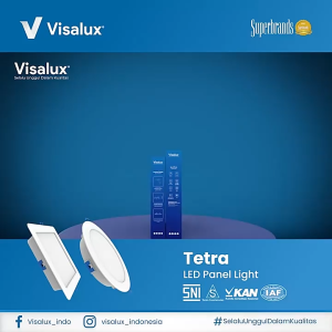 Visalux Tetra LED Panel Light Inbow Lampu Plafon Rumah Downlight 7W Round 3 Inch 3000K/4000K/6500K (VPL8307)
