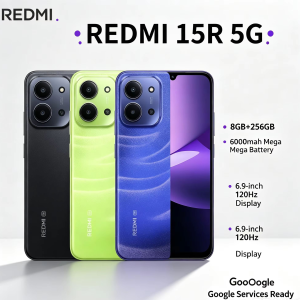 Redmi | 2026 New Redmi 15R 8+256GB Mobile Phone - Unlocked Dual SIM 6.9 LCD+ Dimensity 6300 13MP Camera 6000mAh Battery