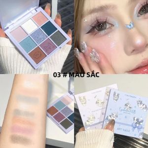 Bảng Phấn Mắt Thông Minh Có Ánh Ngọc Trai Mịn Lấp Lánh Lâu Trôi Phát Triển Màu Sắc Lung Linh Chống Mồ Hôi & Nước 9 Màu