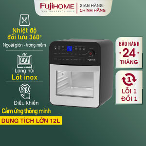 Nồi chiên không dầu 12L điện tử Nhập Khẩu FUJIHOME tự ngắt tặng đủ 7 món phụ kiện Nồi chiên không khí 12 lít